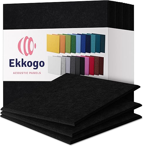 Miniatura 13 de Paneles insonorizantes de alta densidad para pared, forma cuadrada, paquete de 12 unidades de 12" x 12" x 0.4", color gris guijarro Gris (Pebble