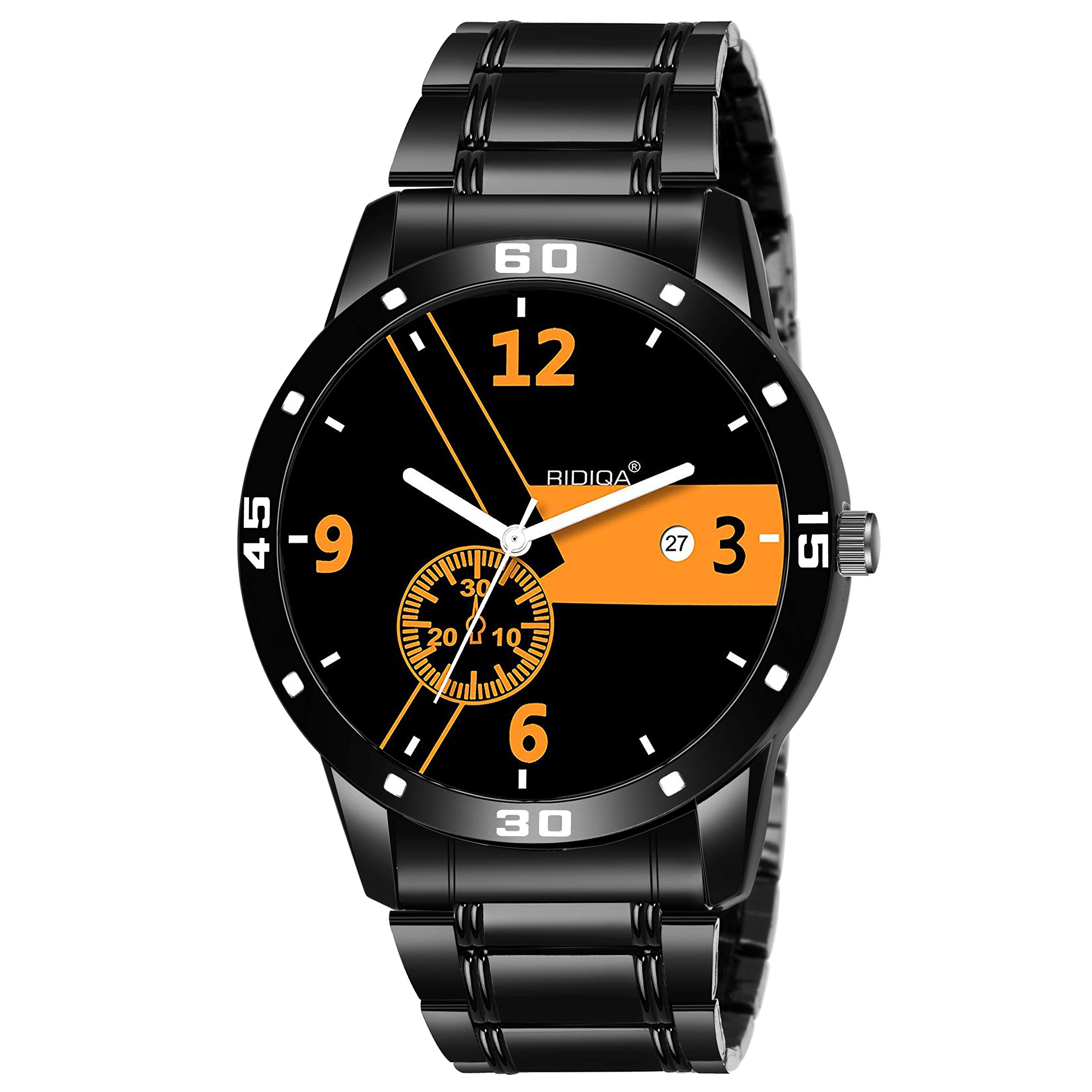 RIDIQA Analogue Black Dial Date Display Series Luxury | Casual | Wrist Watch for Men | Watch for BOY (B07Y7YWM5Q) Amazon Price History, Amazon Price Tracker