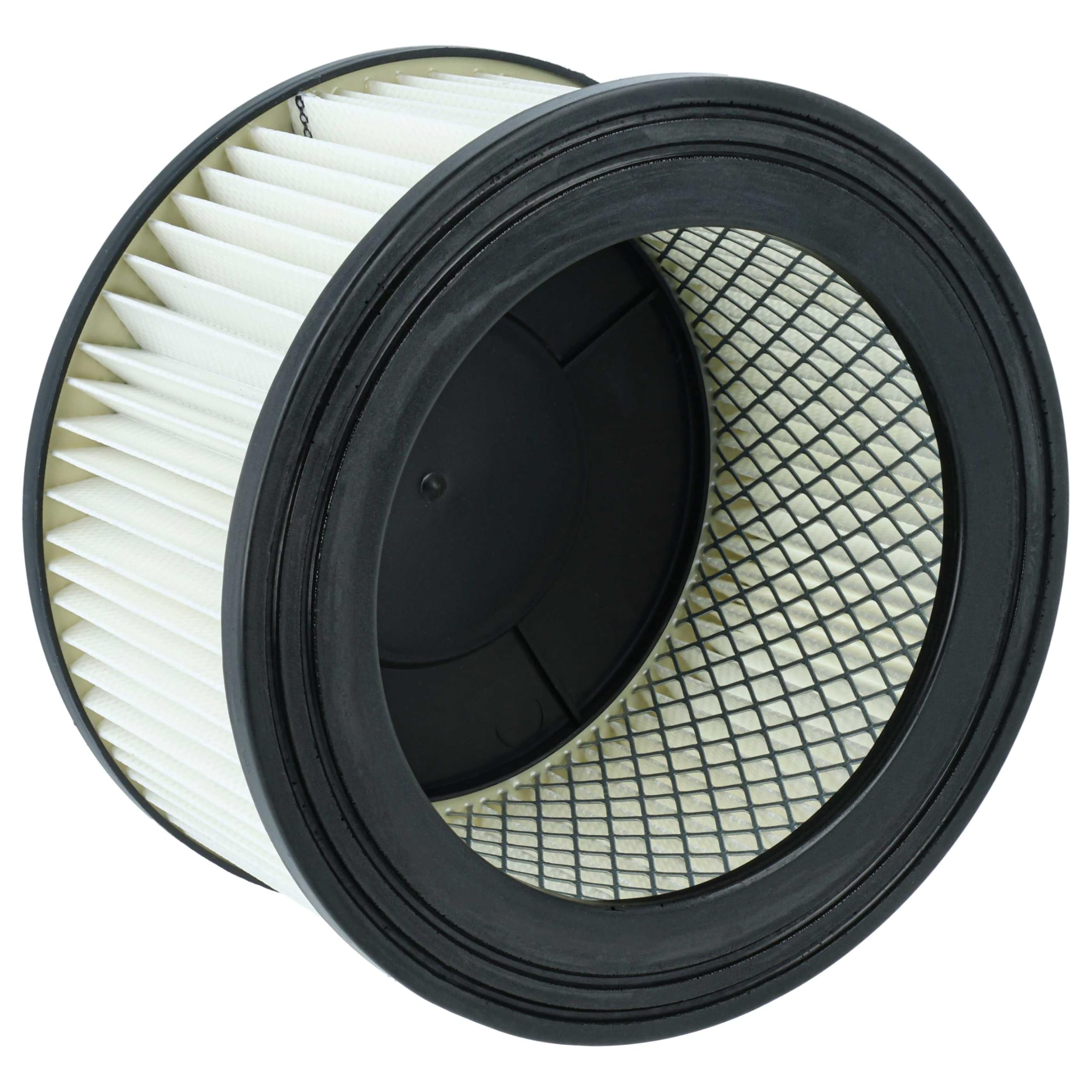 vhbw 6x filtro a pieghe piatte compatibile con Germania 20l (175100109) aspiracenere - nero/bianco, lavabile