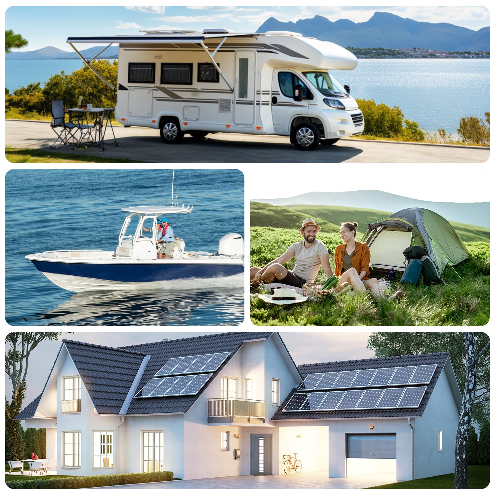 Batteria Litio Mini LiFePO4 12V 100Ah con LED, 100A Intelligente BMS & Max. 15000 cicli, 12 Volt Deep Cycle 1280 Wh ricaricabile per camper, campeggio, sistemi a casa solare, barche