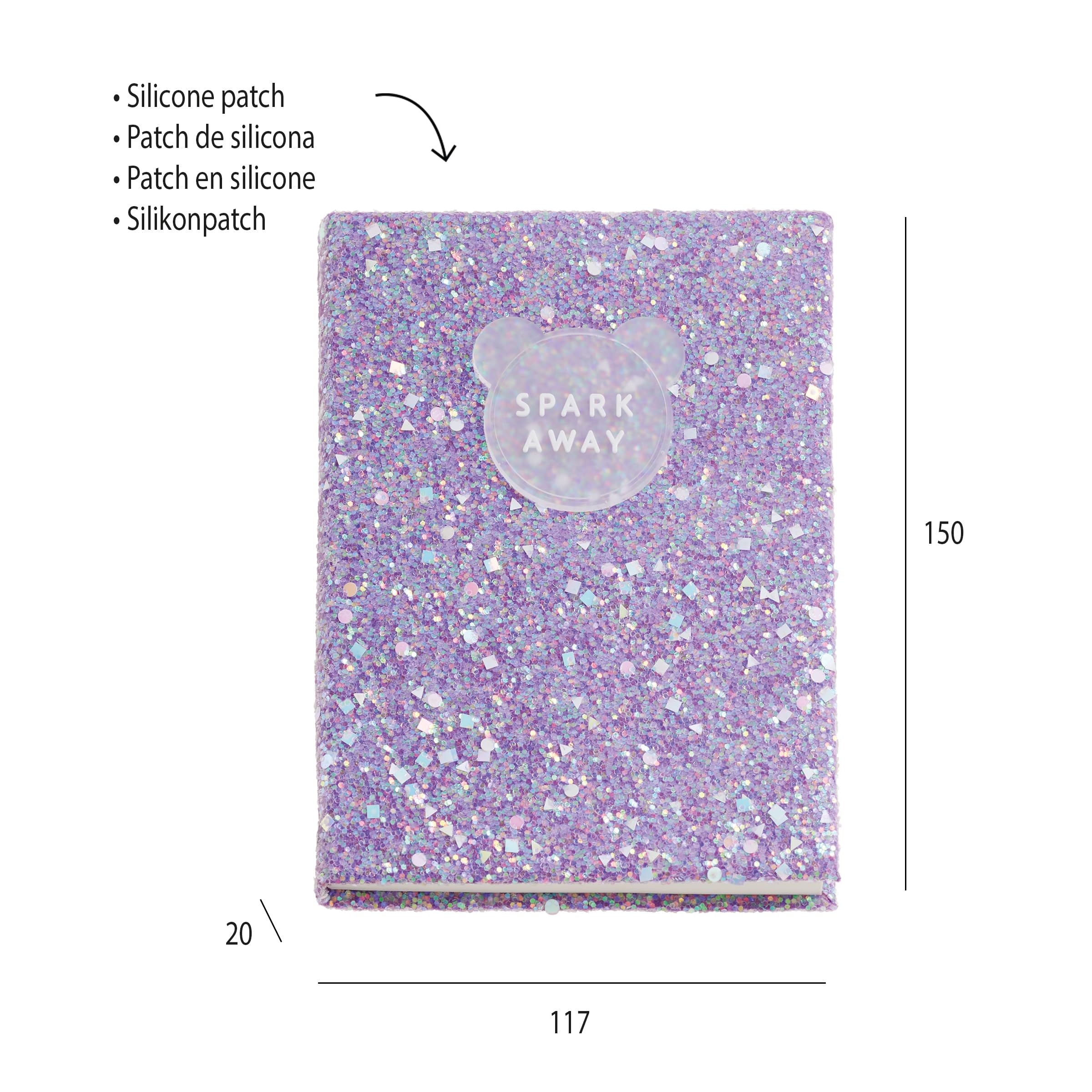 MR Defter-B2F Parlak Defter Lila Noktalı