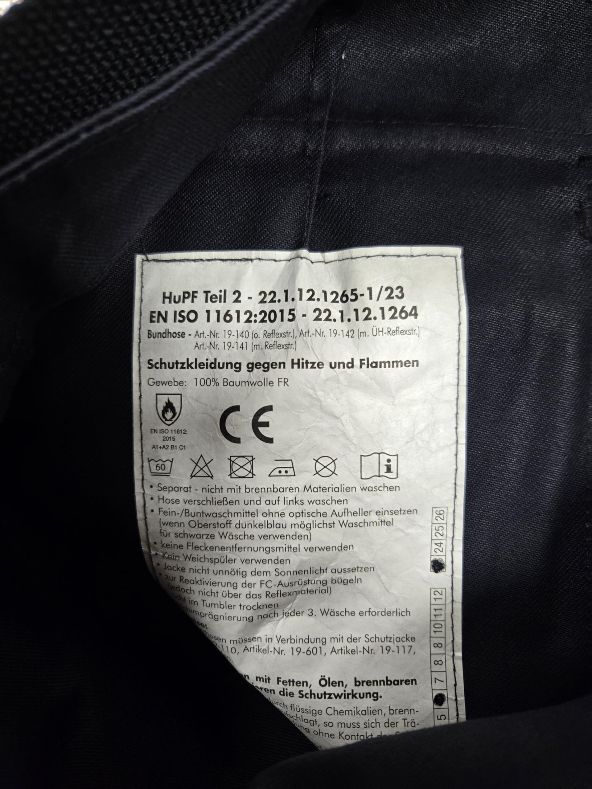 Novotex Bundhose HuPF Teil 2 - Reflex - Baumwolle - Verschiedene Größen - Feuerwehrhose - Feuerwehr Bundhose