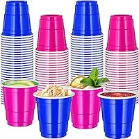 Vista 23 de 500 vasos de chupito de plástico naranja, vasos de chupito de Acción de Gracias, desechables de 2 onzas, vasos de chupito naranja para beber