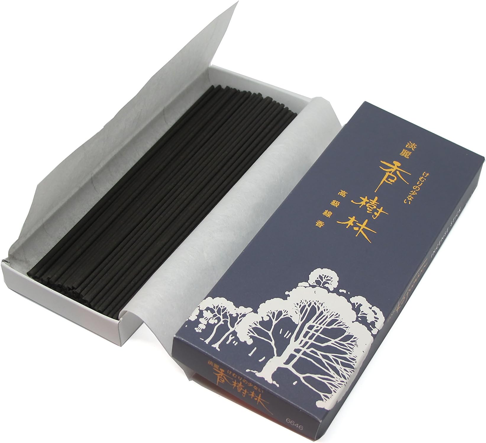 Gyokushodo Japanese Sandalwood Incense Sticks Tanrei Kojurin - Less Smoke Type - Medium Pack - 5.5 inches 95 sticks - Made in Japan