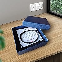 Vista 3 de Pulsera con código morse, regalos de Navidad para hijo, nieto, hija, nieta, sobrino, regalo de cumpleaños inspirador