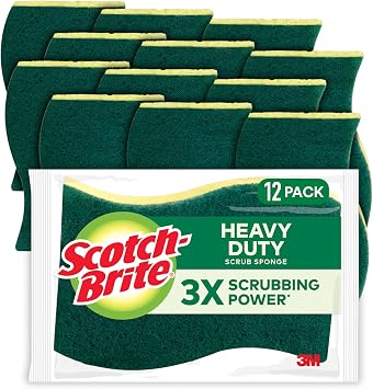 Scotch-Brite Heavy Duty Scrub Sponges, 12 Pack