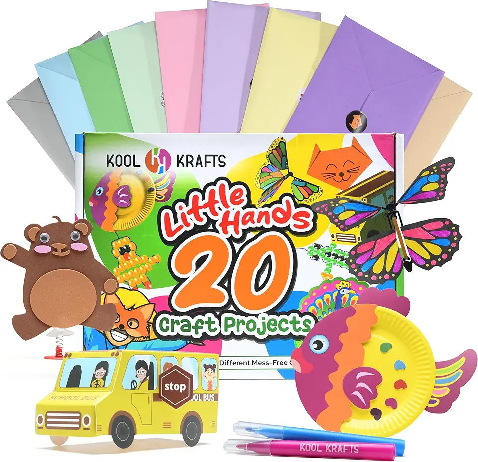 20 Arts & Crafts Kit for Kids, All-Inclus...