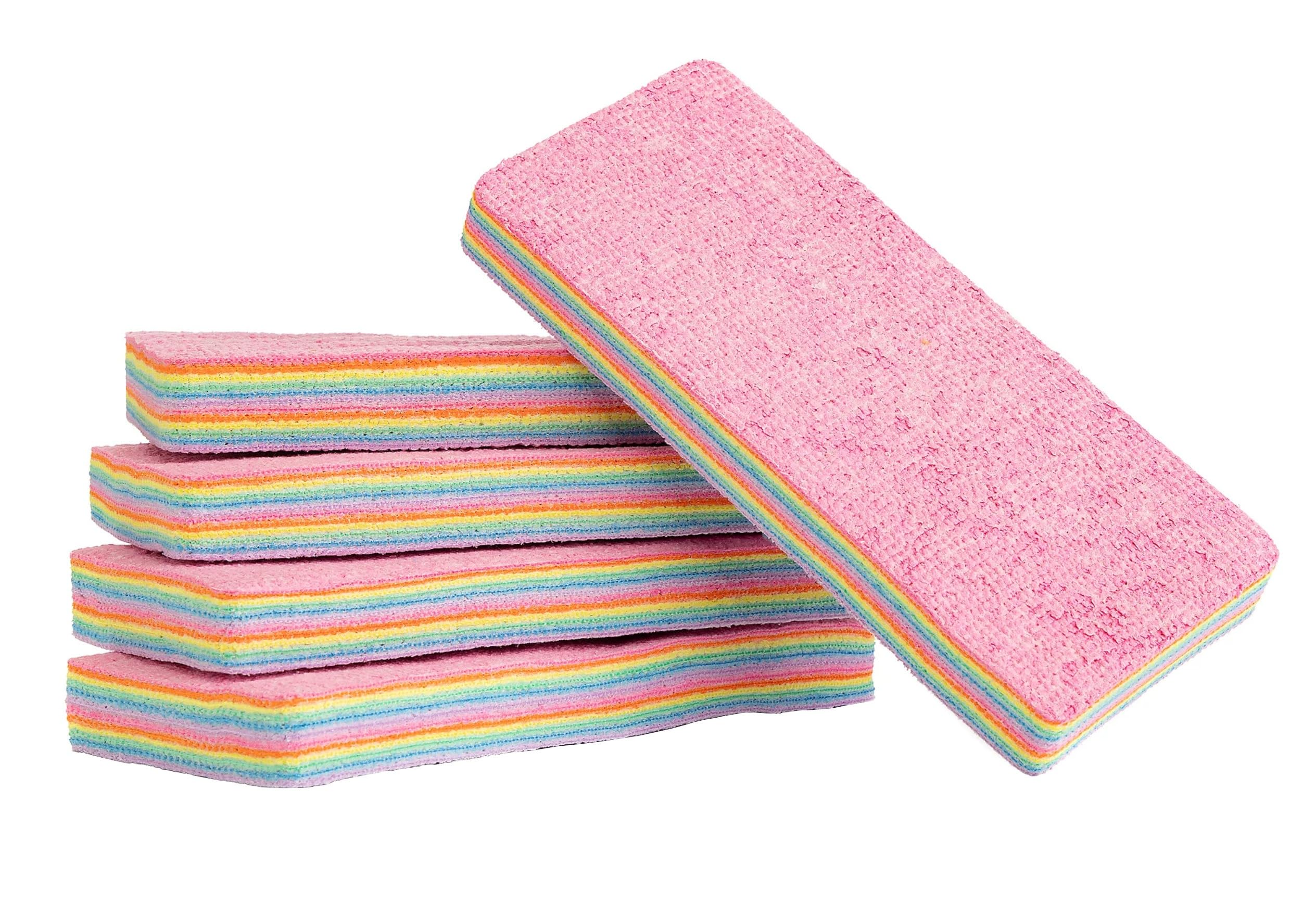 AQUA CLEAN Ultra Saug- & Reinigungsschwämme – 5er-Set, mehrschichtige Mikrofaser mit Regenbogen-Farbschichten