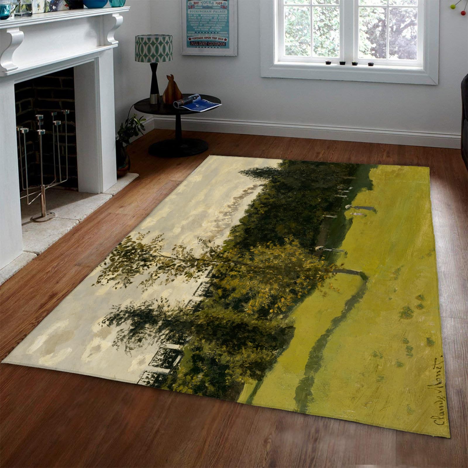 Tapis de chevet doux peinture célèbre 90x150cm pour masquer un sol froid