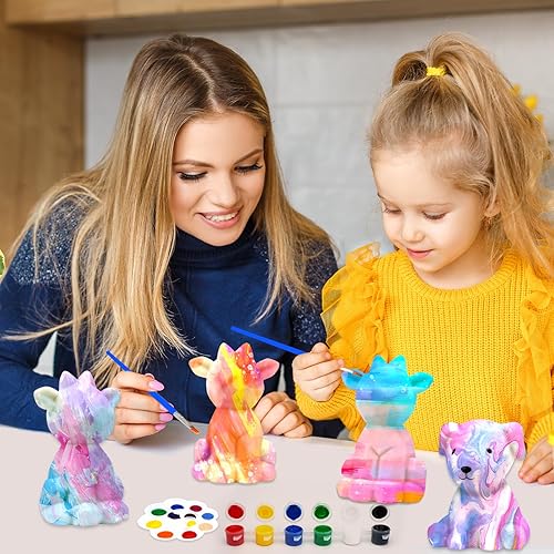 Miniatura 3 de Pinta tu propio kit de lámpara de ciervo, 1 pieza, kits de pintura geométrica para niñas y niños de 4, 5, 6, 7, 8, 9, 10, 11, 12+, suministros de