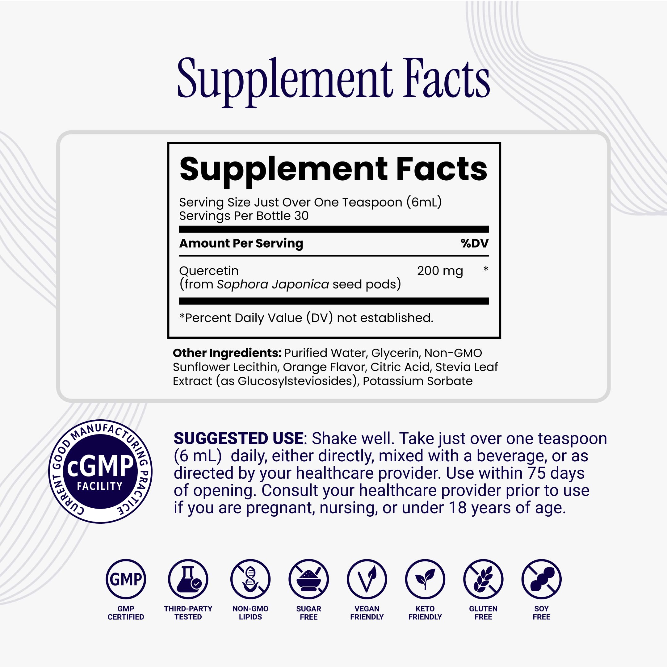 Rho Nutrition Liposomal Quercetin Liquid Supplement — Amazon image 3