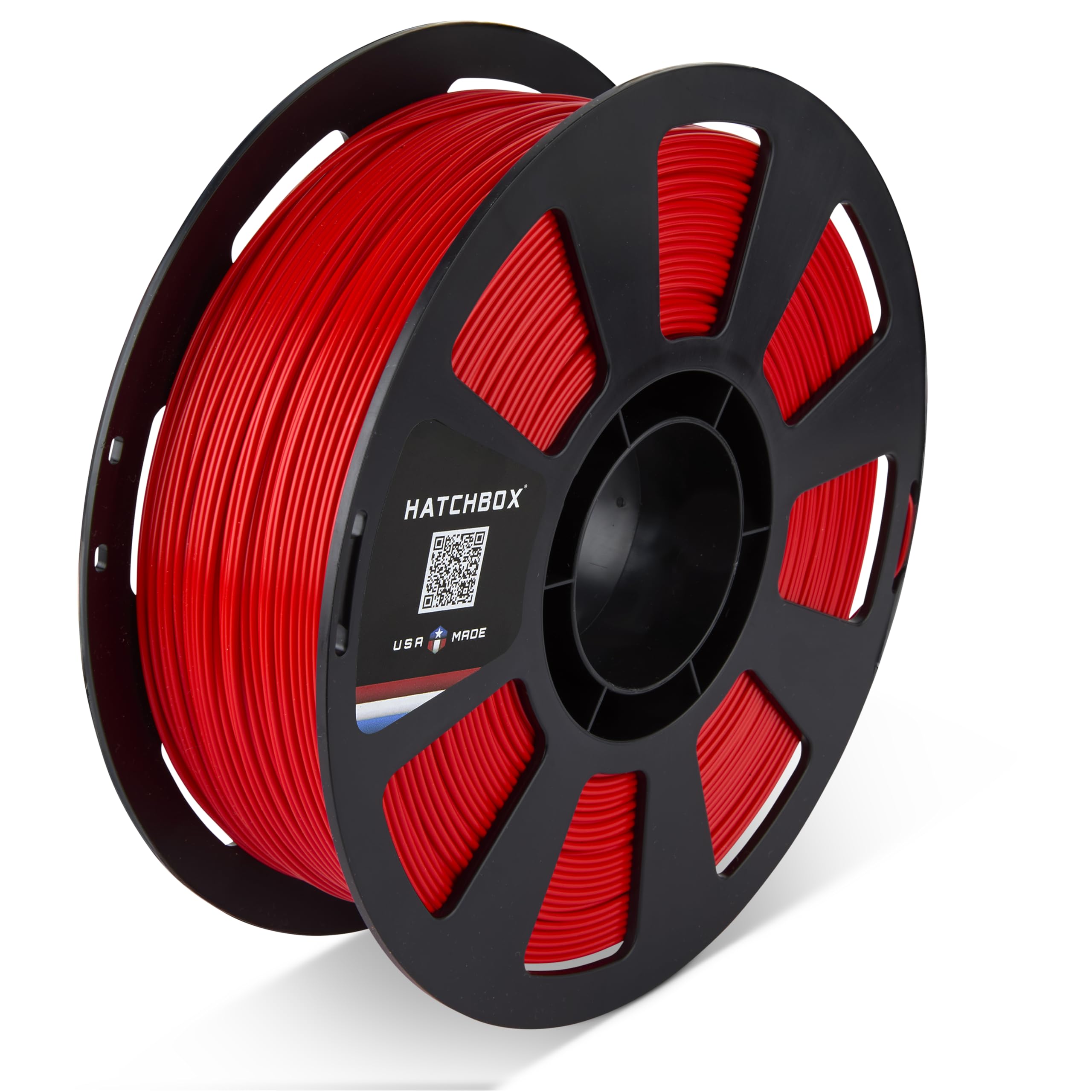 HATCHBOX PLA MAX V2 Neon Red 3D Printer Filament Made in The USA, 1.75mm Diameter 1 KG Spool, Premium USA Made 3D Printing Filament