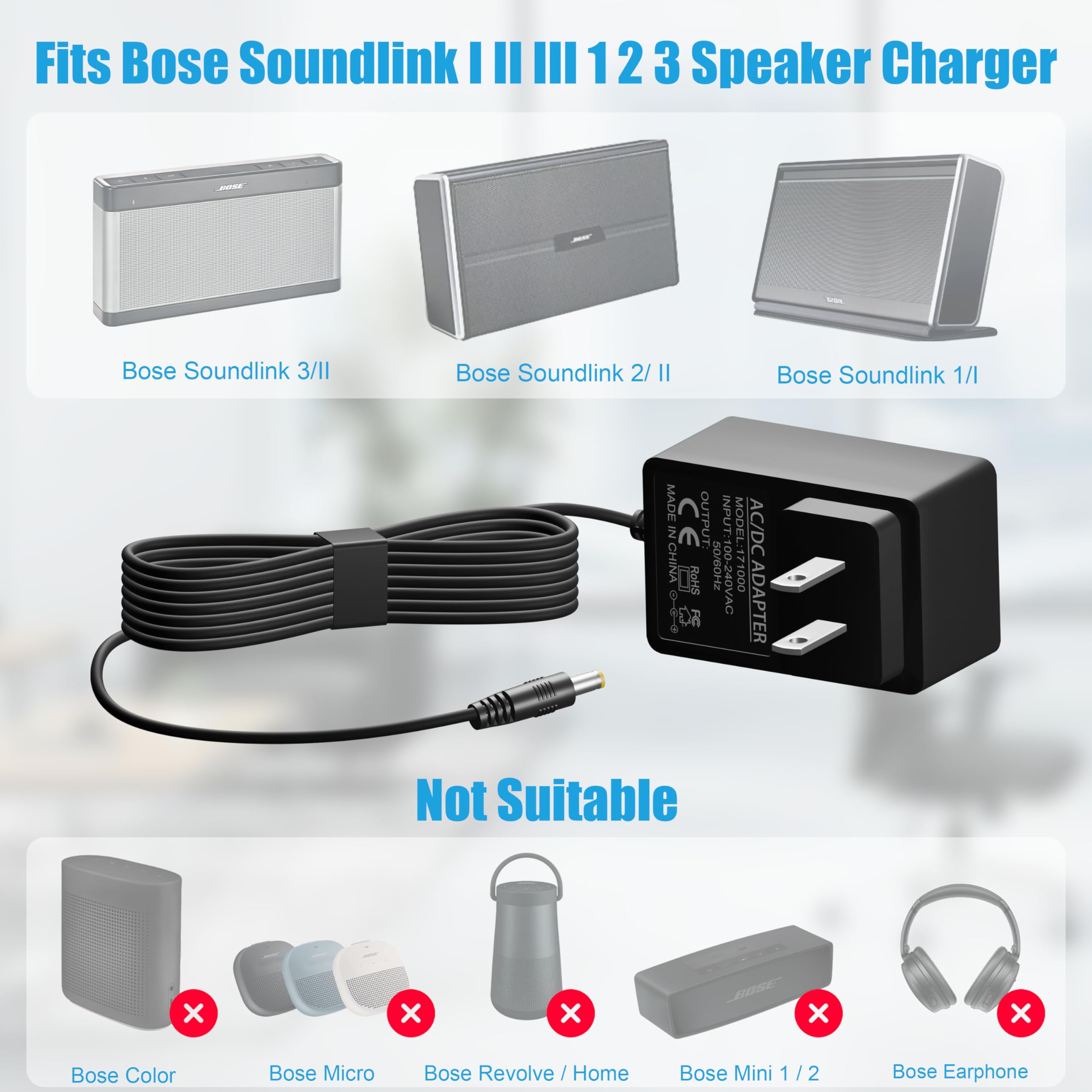 Amazon.co.jp: 17~20V スピーカー充電器 Boseサウンドリンク I II III 
