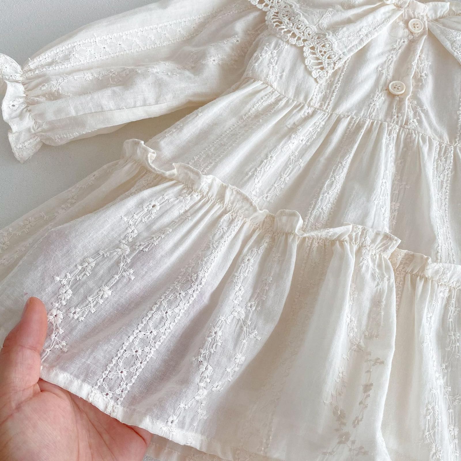 Vestido de princesa de manga corta para niña, bonito y elegante para el verano