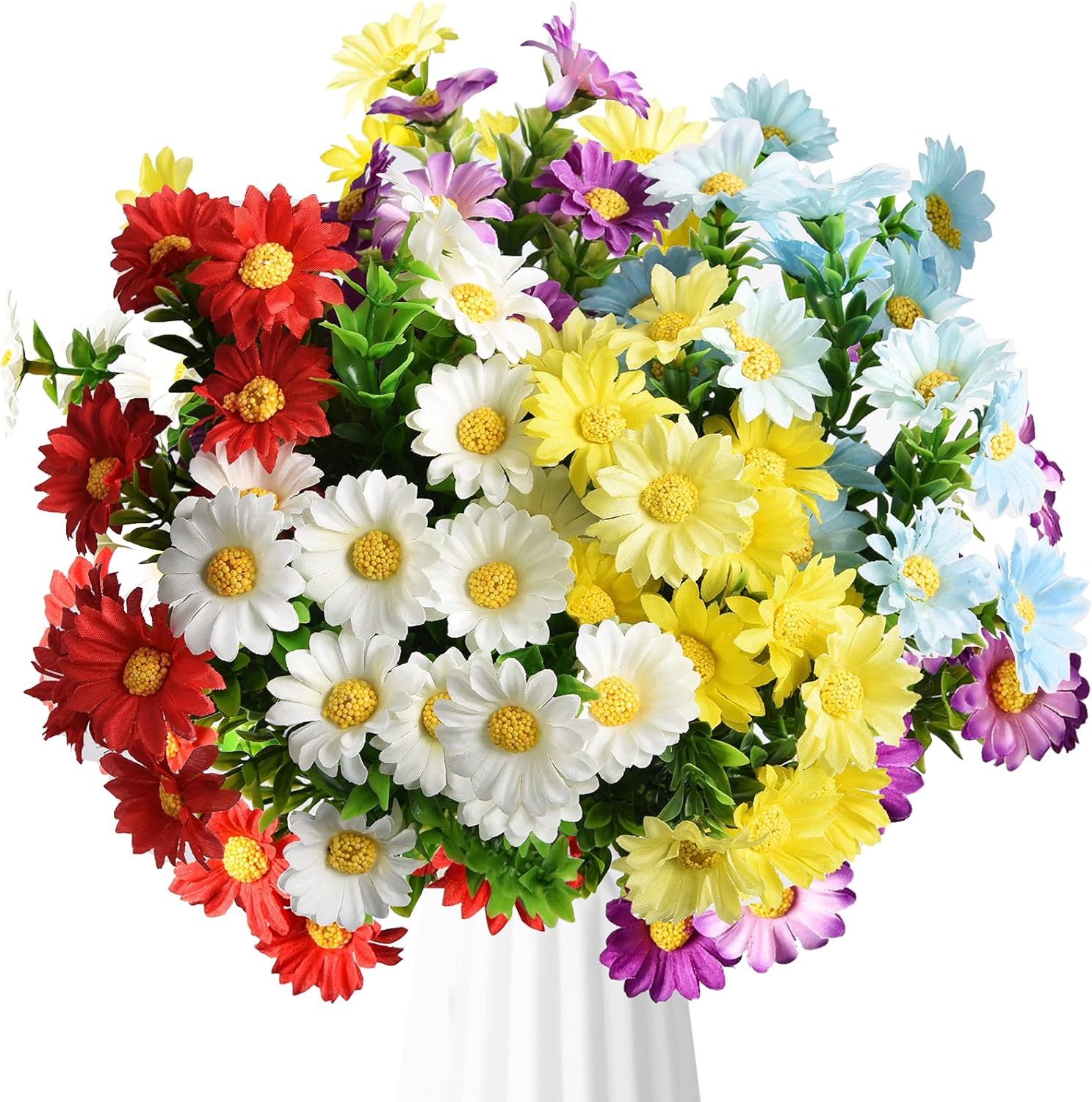Daisies Artificial Flowers, Fake Flowers Bouquet for Home