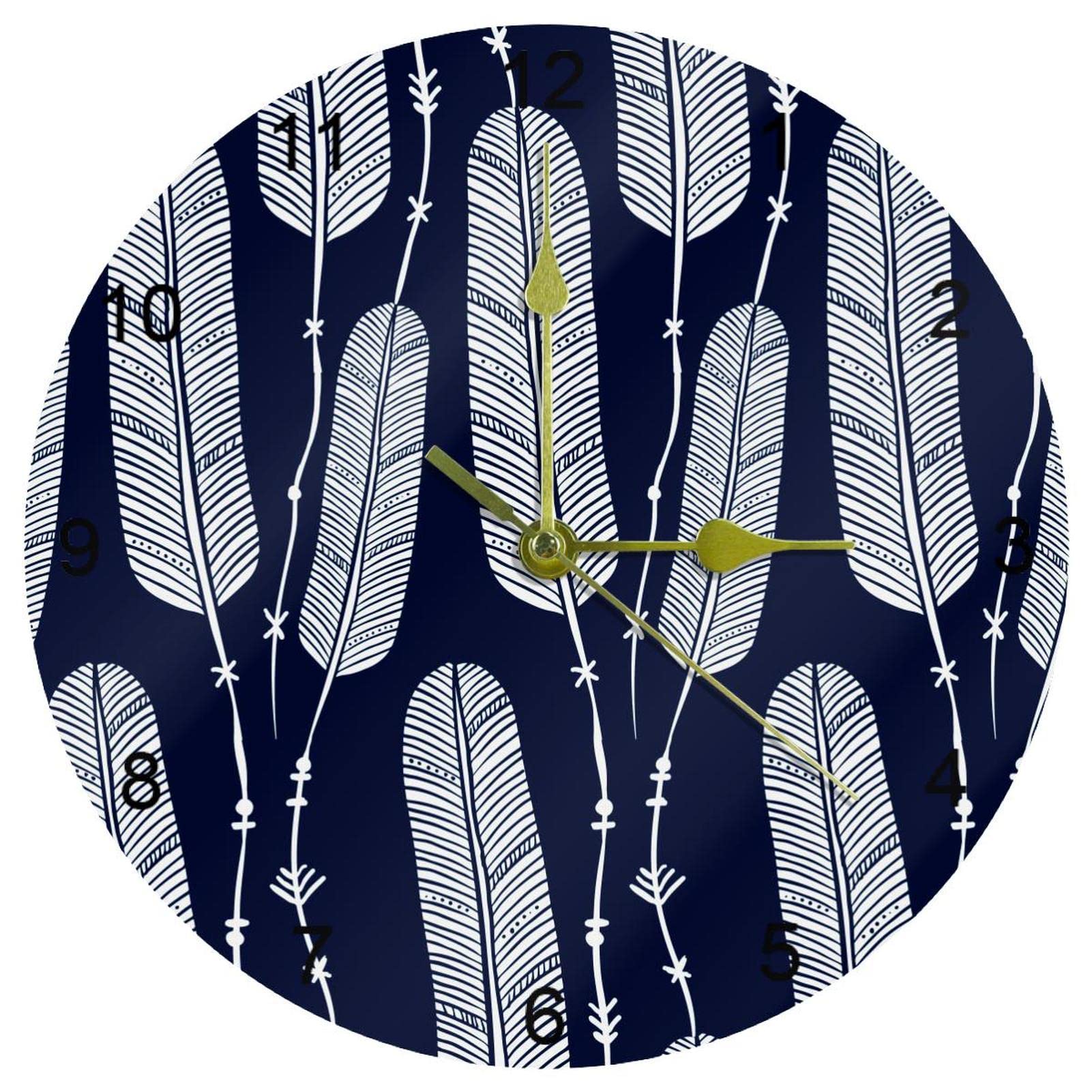 Horloge murale de qualité supérieure à quartz silencieuse bleue