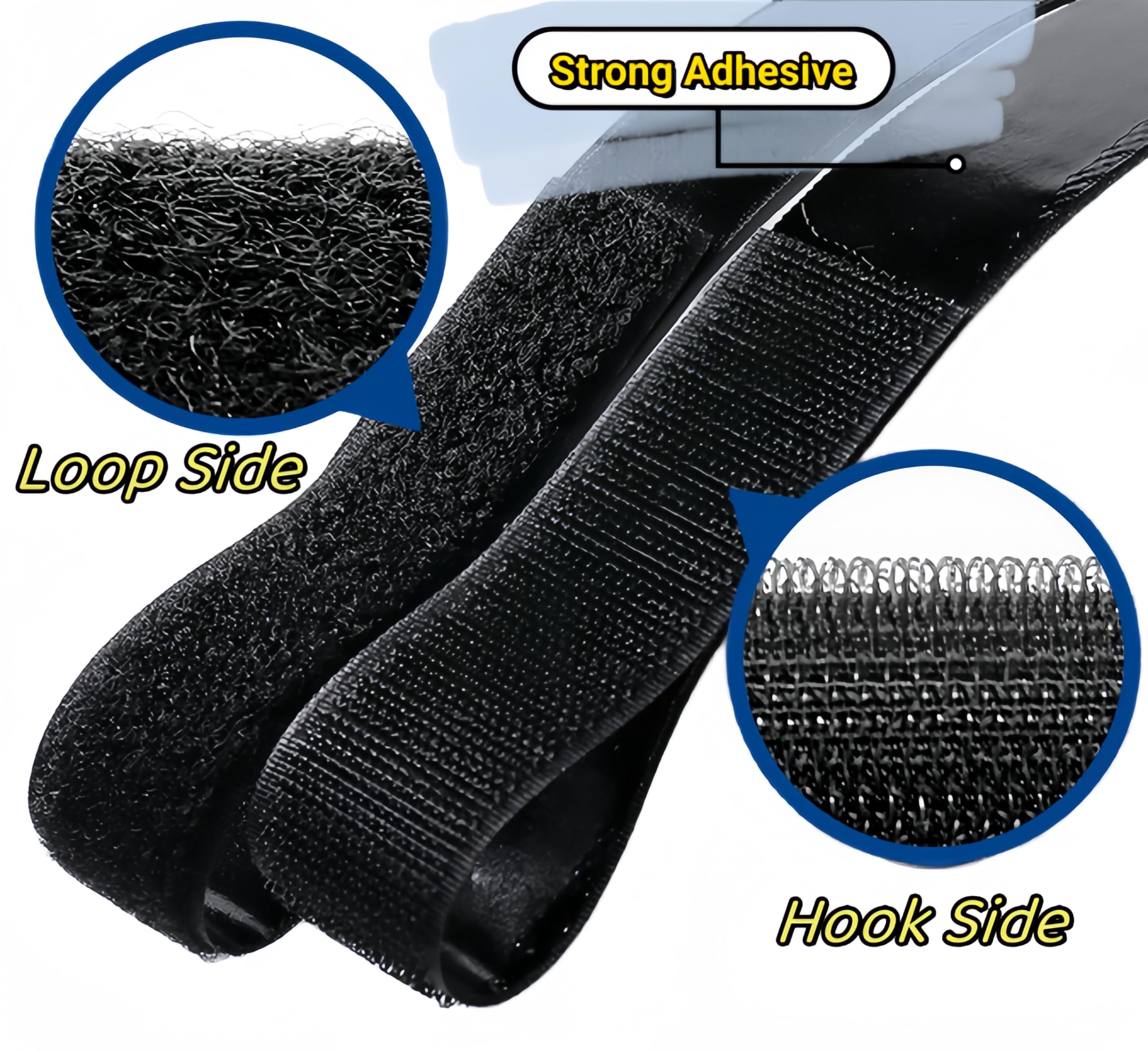 Velcro Brand, 196802, Reclosable Fastener, Hook, 1/2x25 Yd, Black