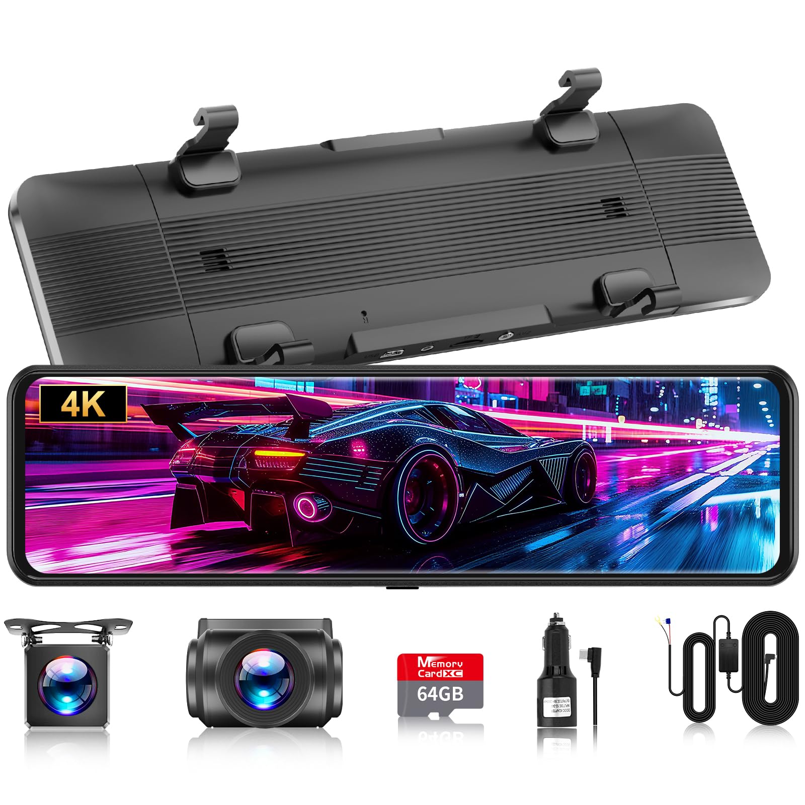 ドライブレコーダー ミラー型 4K BSD運転補助 800万画素 2025再進化 