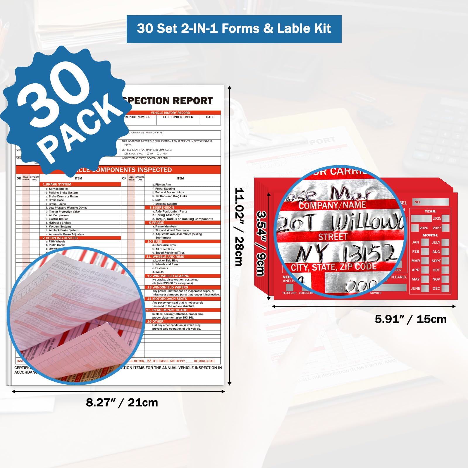 Fmcsa Annual Inspection Sticker DOT Annual Vehicle Inspection Forms ...