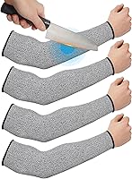 Vista 1 de Geyoga 2 pares de mangas protectoras de brazo, protectores de brazo para piel delgada y moretones, mangas protectoras resistentes a cortes para Gris