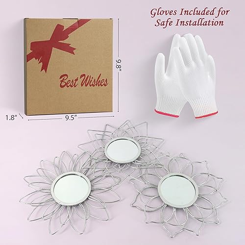 Vista 49 de Manortang Decoración de pared dorada de metal de 9 pulgadas, arte abstracto de sol, luna y estrella, arte de pared adornado con planeta místico