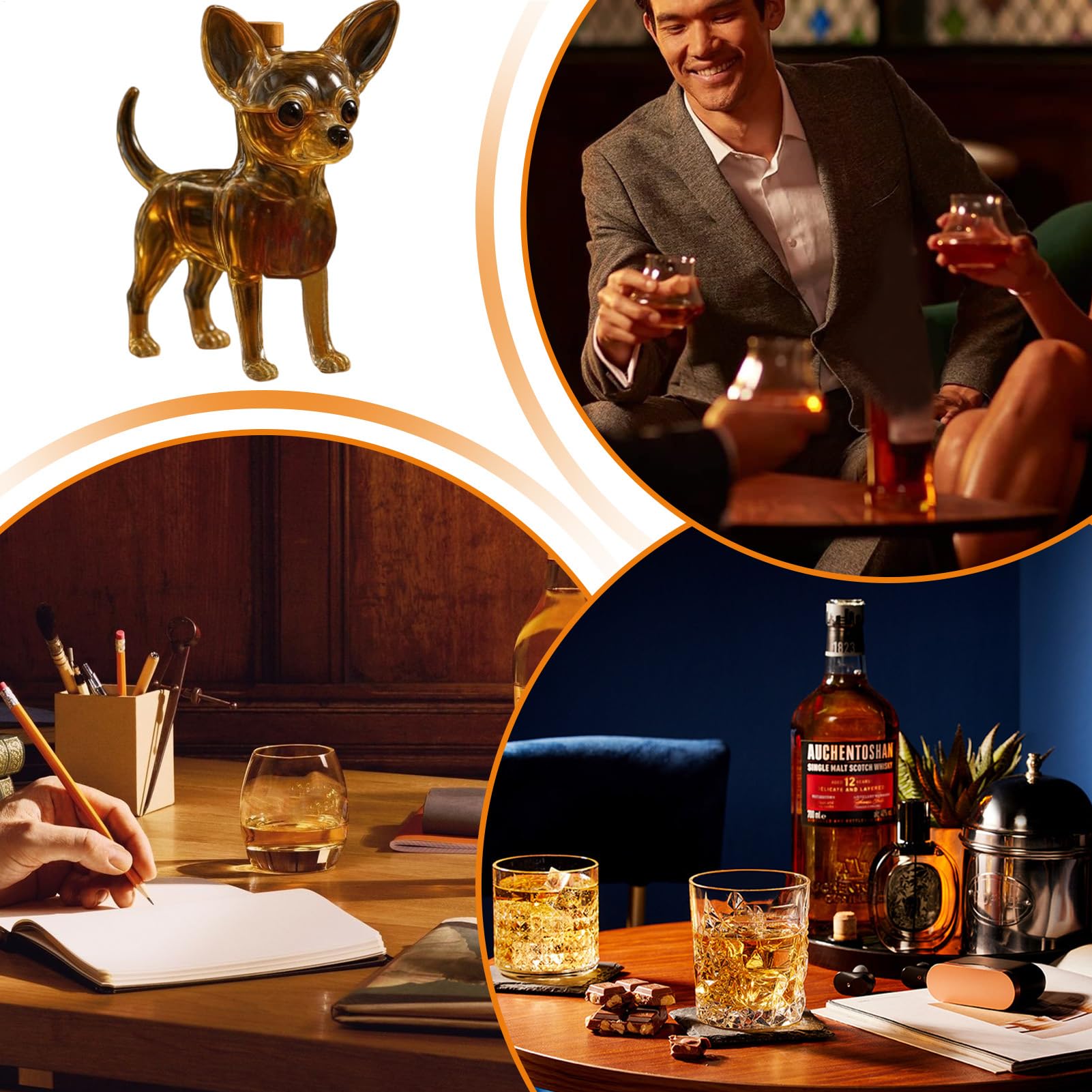 Karafka Na Pojemnik Do Przechowywania Figurki Zwierząt Wódka Bourbon Brandy
