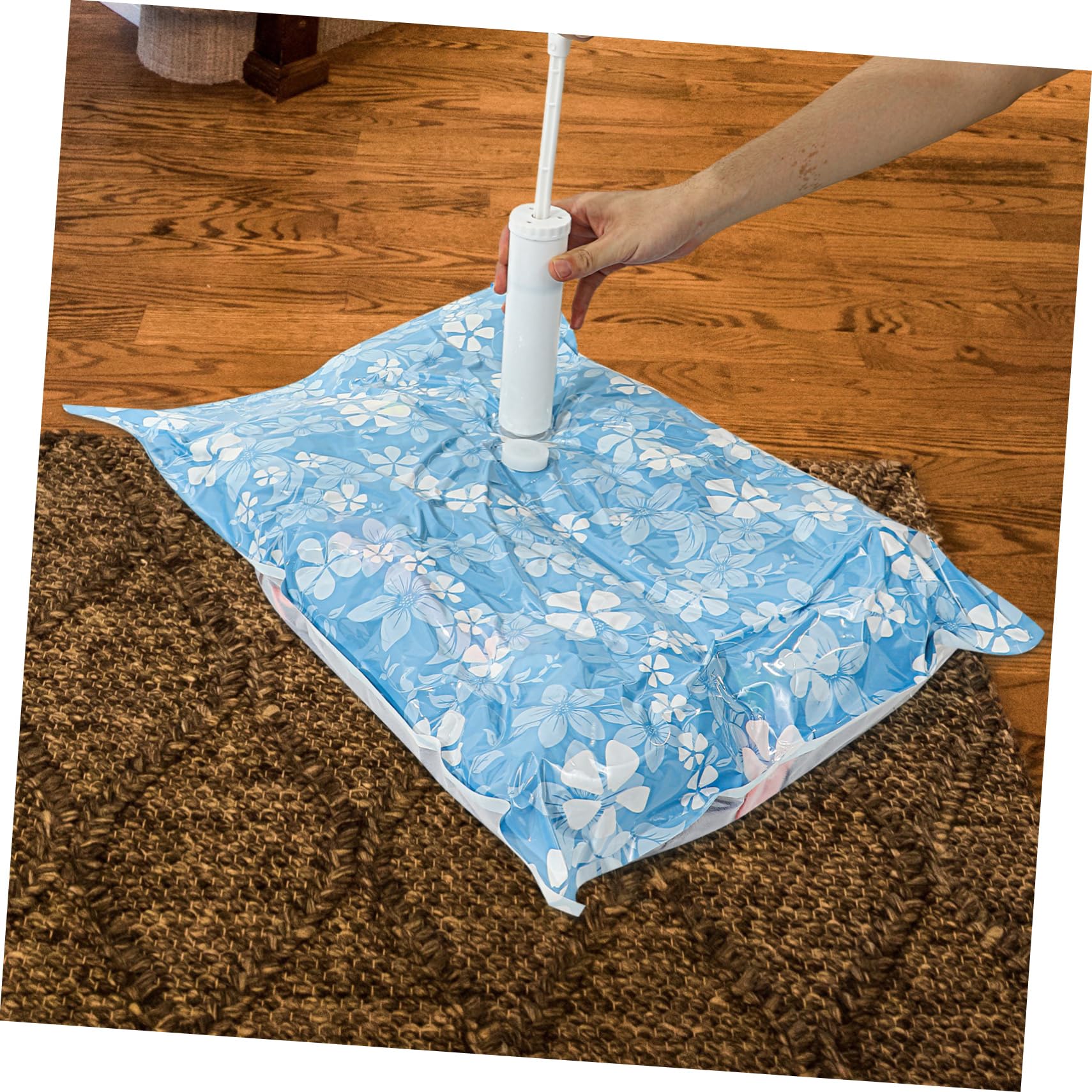 Amosfun Sacchetti Sottovuoto Per Indumenti Set Da 11 Pezzi Sacchetti Da Viaggio Con Chiusura Ermetica Motivo Floreale