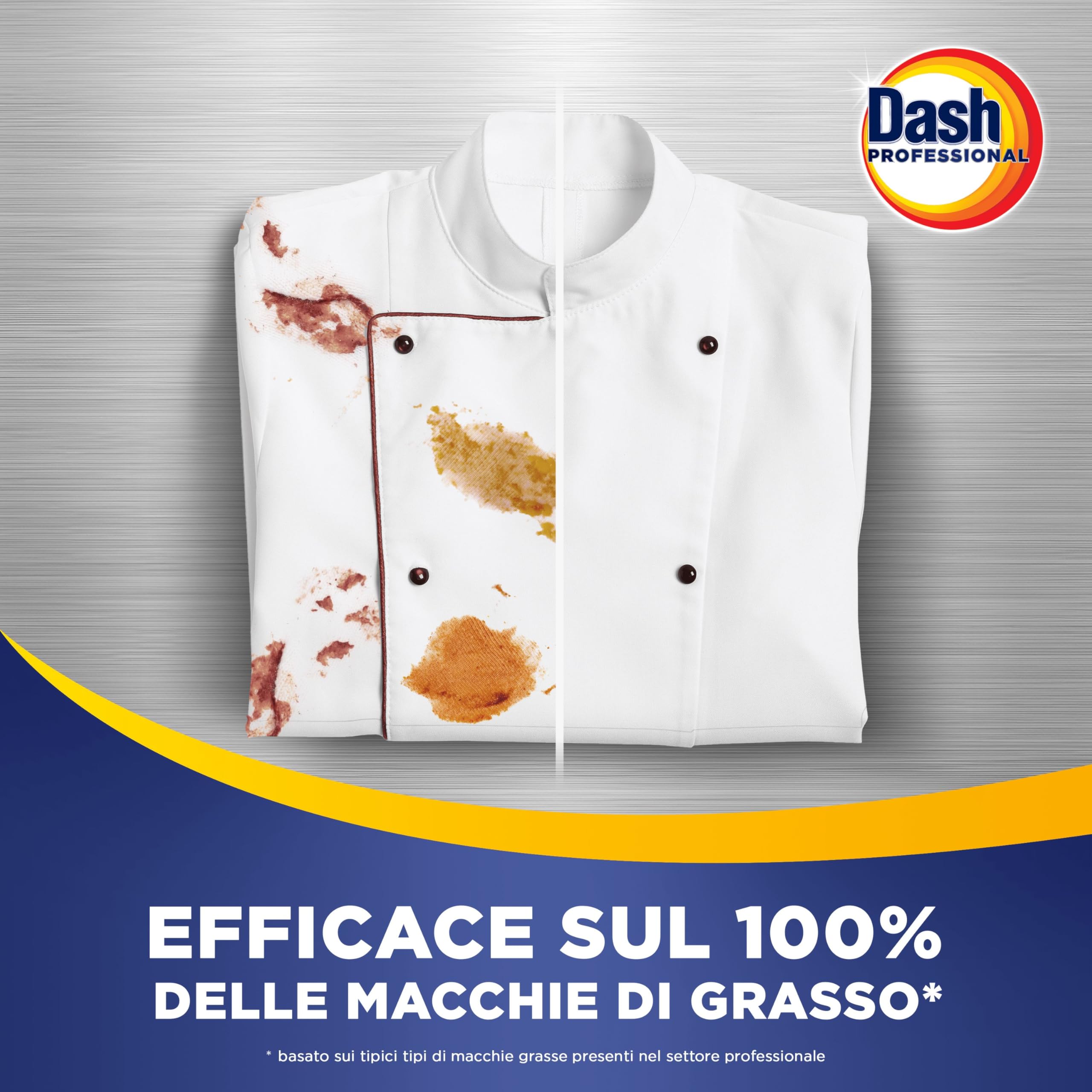 Dash Professional Detersivo Liquido Per Bucato Classico, 110 lavaggi, 4.95l, Efficace su tutti i tipi di macchie grasse, Per uso professionale