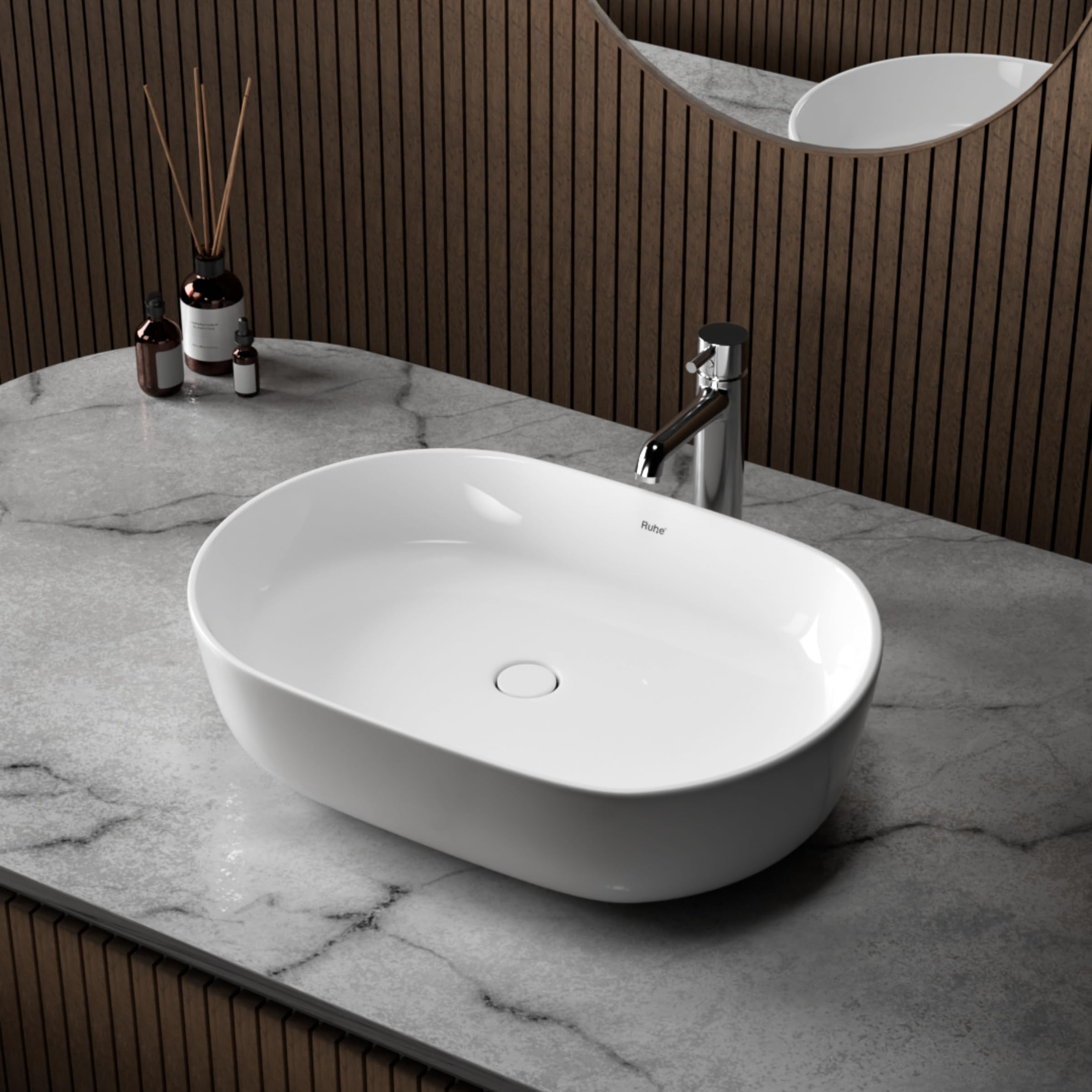 Ruhe Virgo Ceramic Wash Basin - Modern Bathroom Sink -1