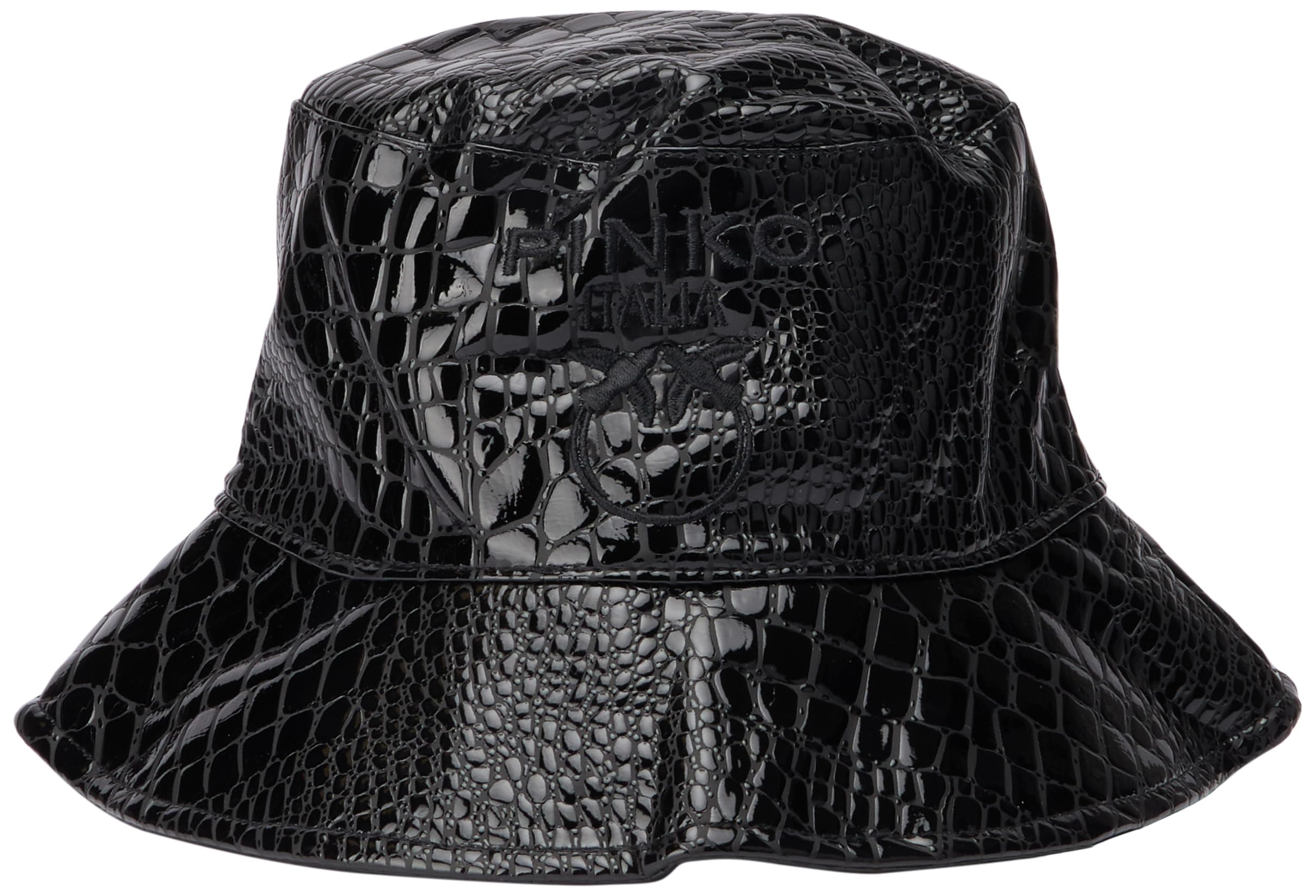 Pinko Bios Buckle Hat Farba St. Co, czapki damskie, Z99_CZARNA LIMOUSINA, jeden rozmiar, Z99_CZARNY LIMOUSINE, rozmiar uniwersalny
