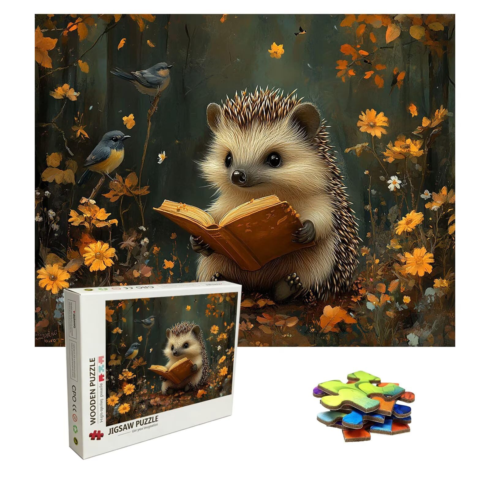 Puzzle 2000 Teile Tier, Holzpuzzle Erwachsene, Klassisches Lernspiel Puzzle Igel, Groß Impossible Jigsaw Puzzles, Wunderschönes Deko Puzzes und Geschenke, Bastelset Erwachsene 99.5 X 70.5cm 8p-78