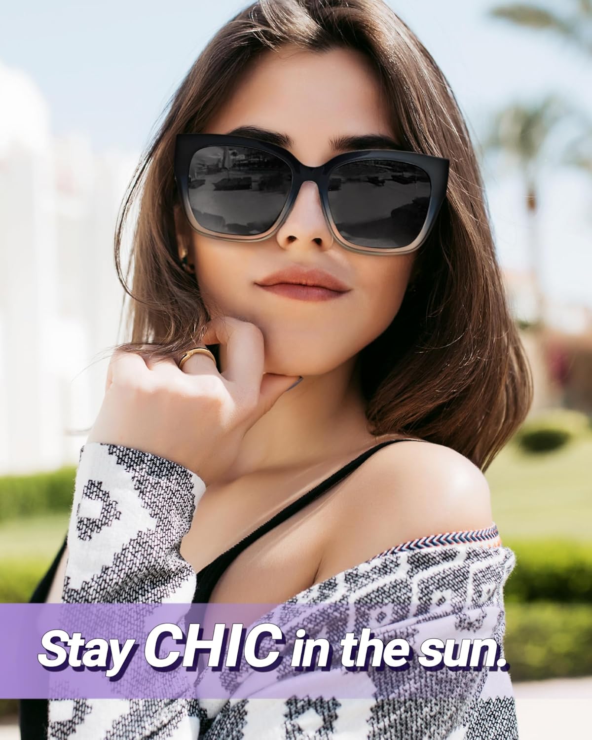 Myiaur Fit Over Sunglasses for Women, Trendy Designer Style Oversized Polarized Sunglasses for Driving with UV400 Protection - Image 3