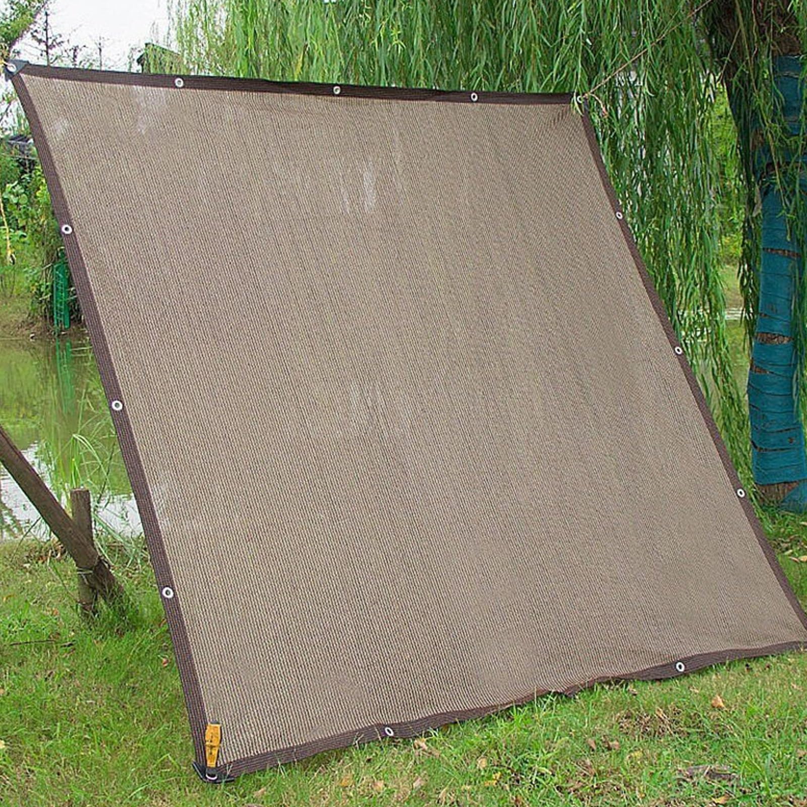 Mesh Shade Cloth Privacy Screen Cover 6.6X65.6FT 13X16.4FT 19.7X26FT 26X32.8FT Brown Sun Shade Net for Greenhouse Cover Patio Plant Flower Chicken Coop (Color : Brown, Size : 1x2m/3.3x6.6ft)