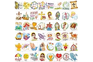 96pcs Religious Easter Temporary Tattoos For Kids