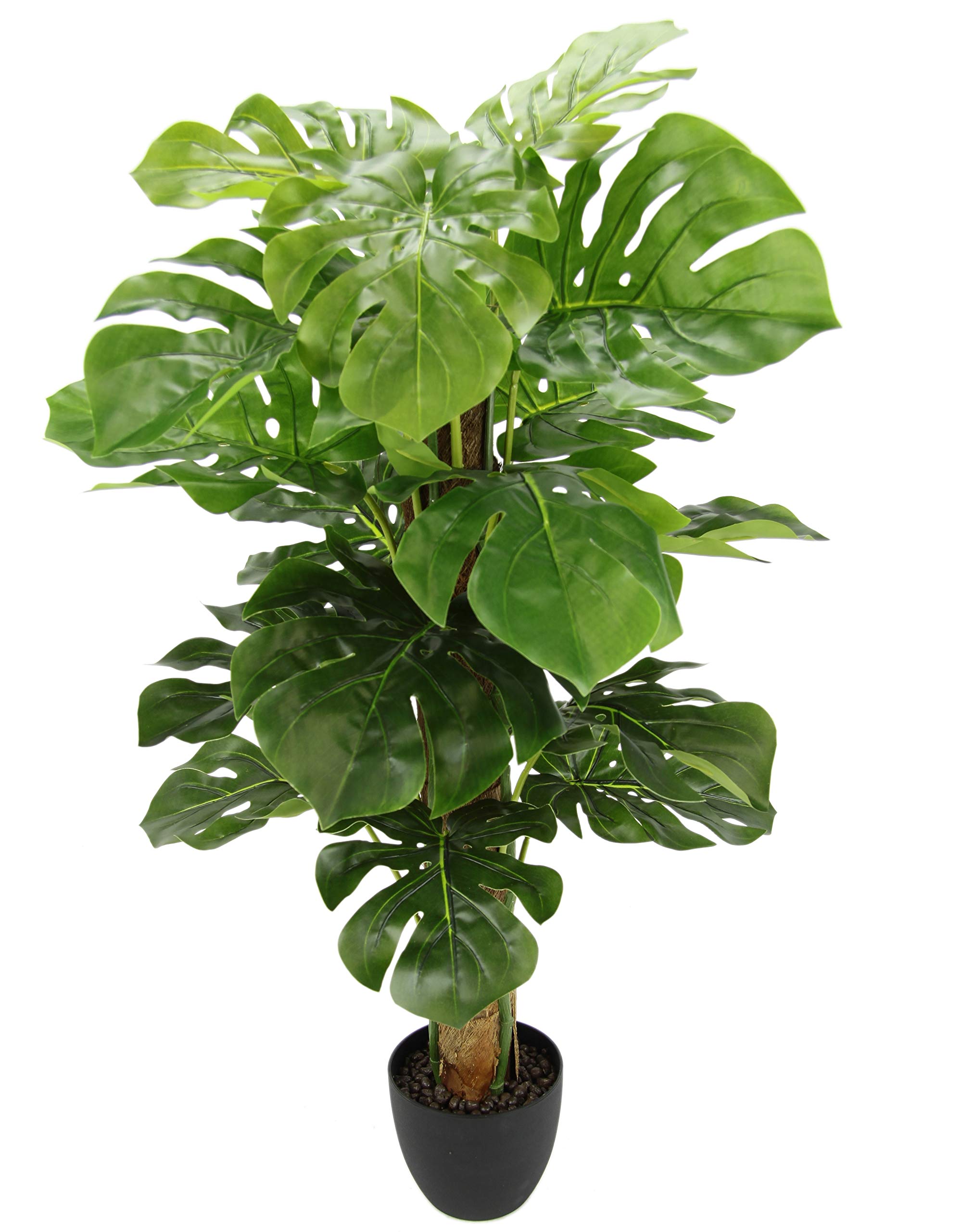Künstliche Splitphilopflanze Monstera Kunst-Pflanze Seidenblumen Real Touch grün Kunstpflanzen künstliche Pflanzen Splitphilo Pflanze Dekopflanze Zimmerpflanze Baum Kunstbaum Büropflanze Grünpflanze