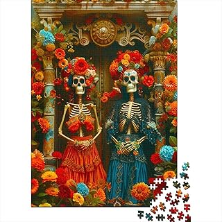 Comprar Calavera Mexicana Puzle De 1000 Piezas Regalos Adultos Dia de los Muertos Impossible Rompecabezas De Primera Calidad Y Rompecabezas Fantasy Puzzle Arte Decoración del Hogar 1000pcs (75x50cm)