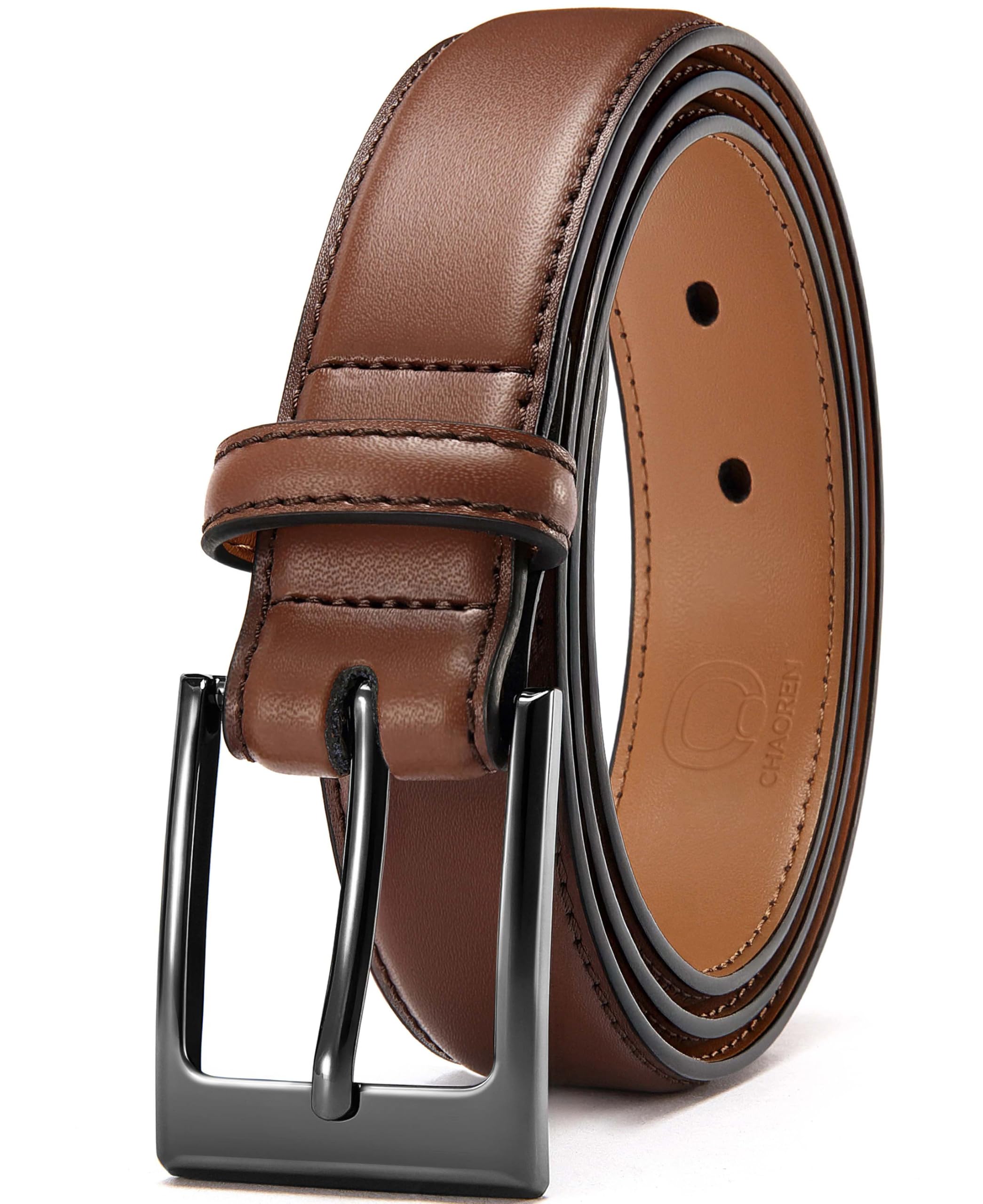 CHAOREN 30mm Ledergürtel Herren, Herren Gürtel Leder für Business Anzug | Anzuggürtel für Formelle Anlässe, Robuste Schnalle, Hochwertiges Leder, Geschenkbox, Klassischer Stil, Alltag & Freizeit