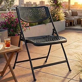 MRC Lazer Folding Chair with Breatheable Nylon Seat for Space-Saving Design for Home, Office, and Dorm Rooms Kitchen,Work,... Price In India