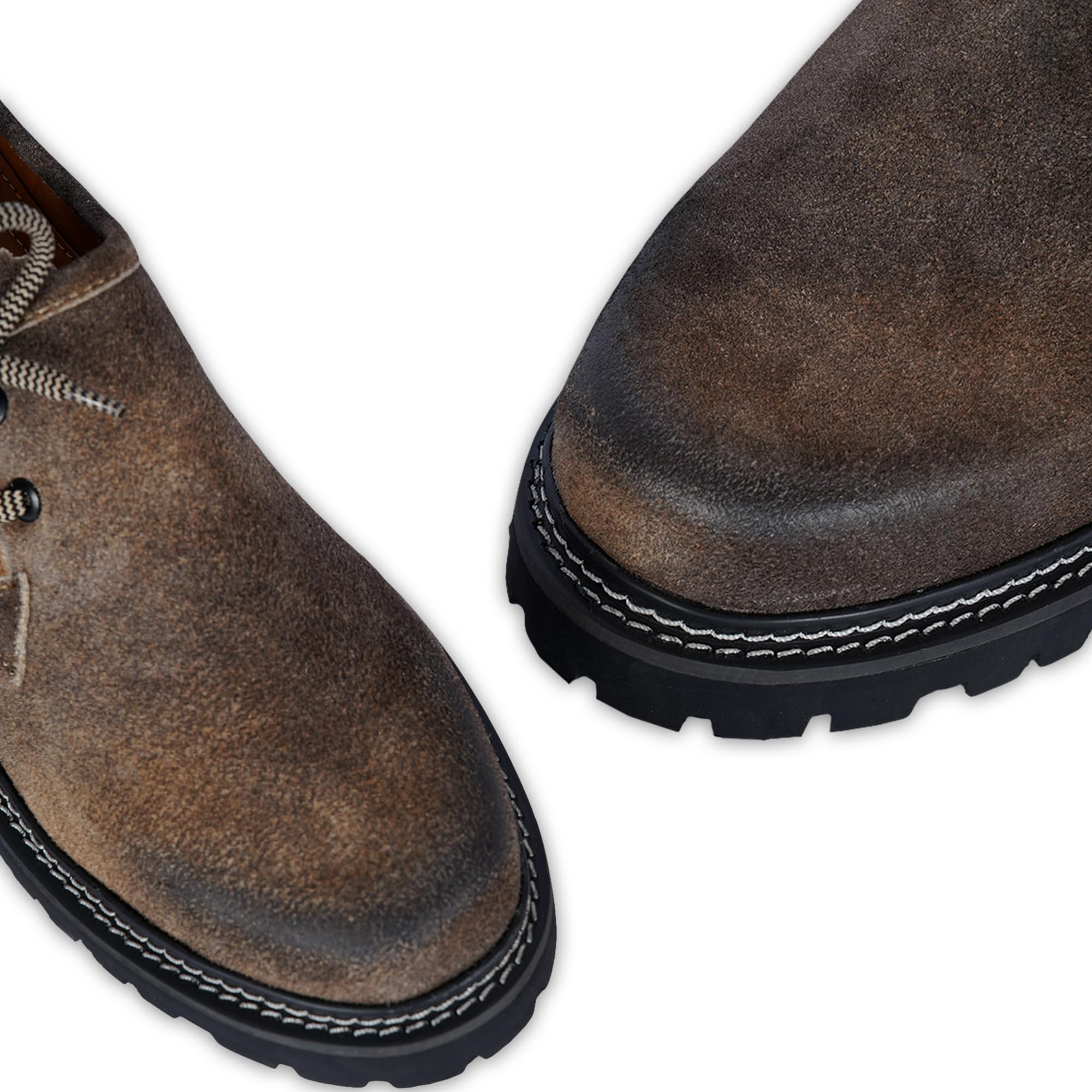 German Wear Scarpe da avena, originali, fatte a mano, in pelle scamosciata, con 2 lacci