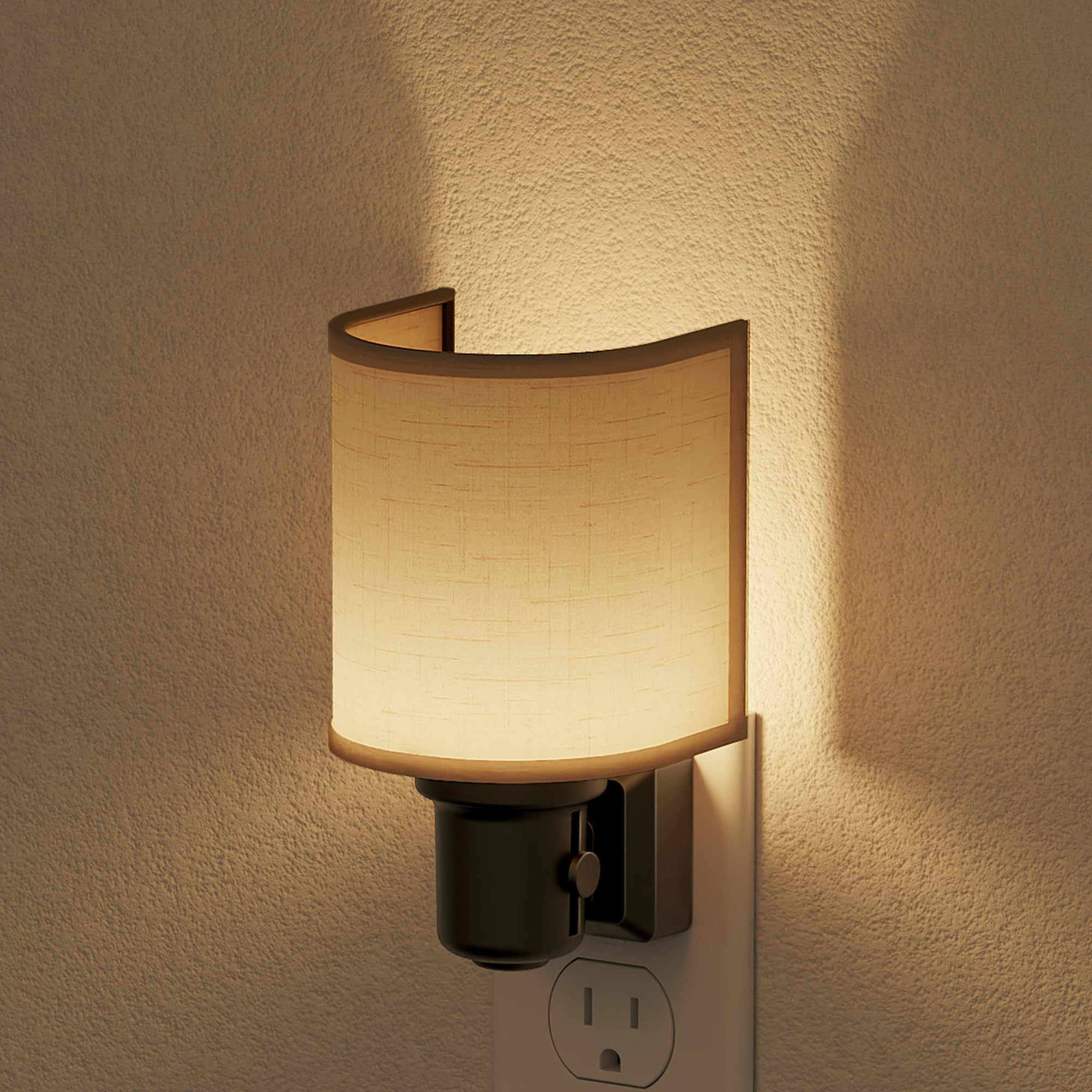 JandCase Night Lights Plug into Wall, LED Night Light Dimmable, Auto On Off | Nightlight with Light Sensor, Warm White 3000K Night Lights, 0-100LM Brightness for Hallway Bathroom Bedroom Kitchen