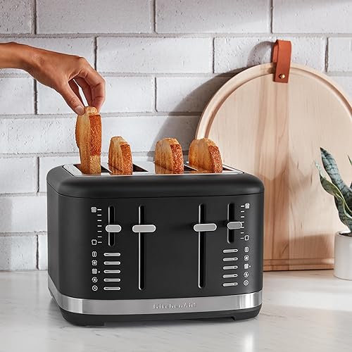 Miniatura 3 de KitchenAid Tostadora de 4 rebanadas, KMT4109BM, negro mate