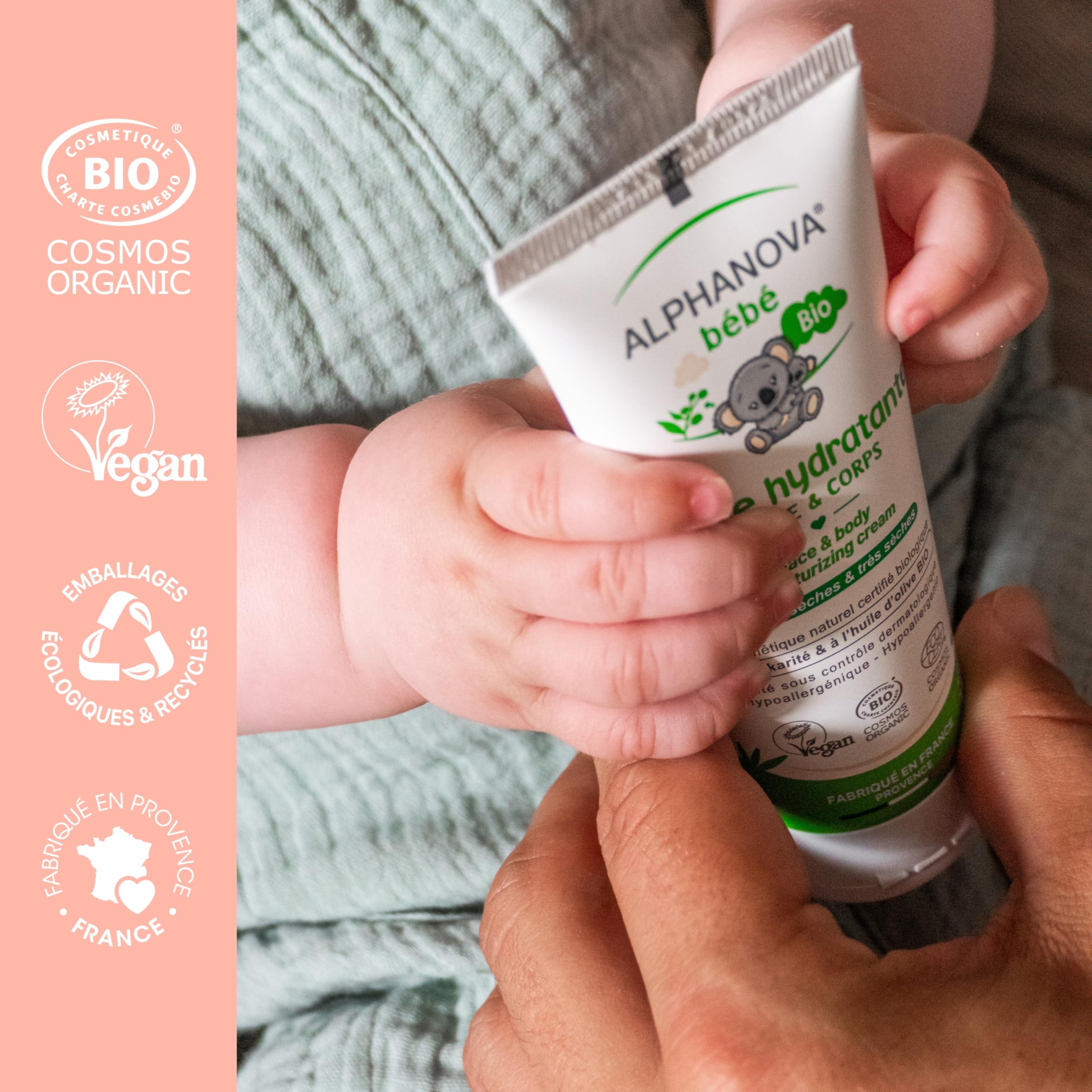 Alphanova Baby Organic Moisturizing Cream 75ml, 75 ml (Pack of 1) - Image 4