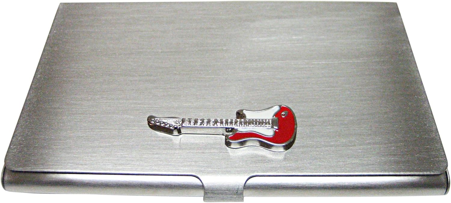 レッドとホワイトフルギタービジネスカードホルダー