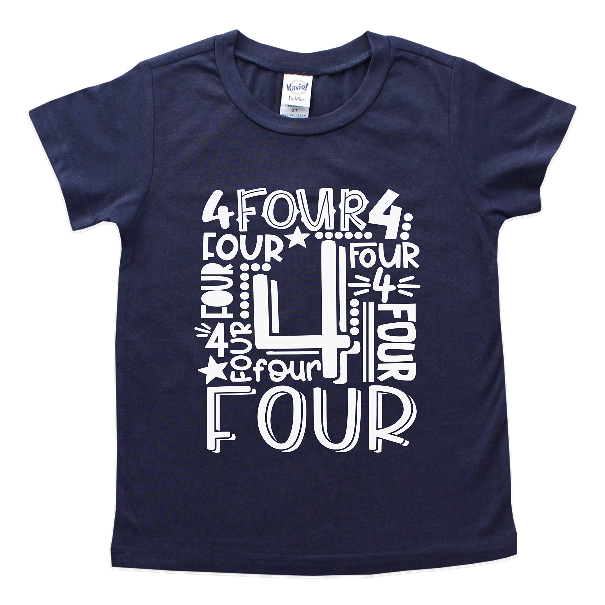 4th Birthday Shirt Boys Girls Toddler Gift Kids Fourth Birthday Party T-Shirt