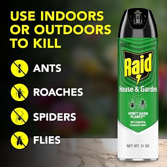 Raid House and Garden Aerosol, 11 OZ Pack of 4