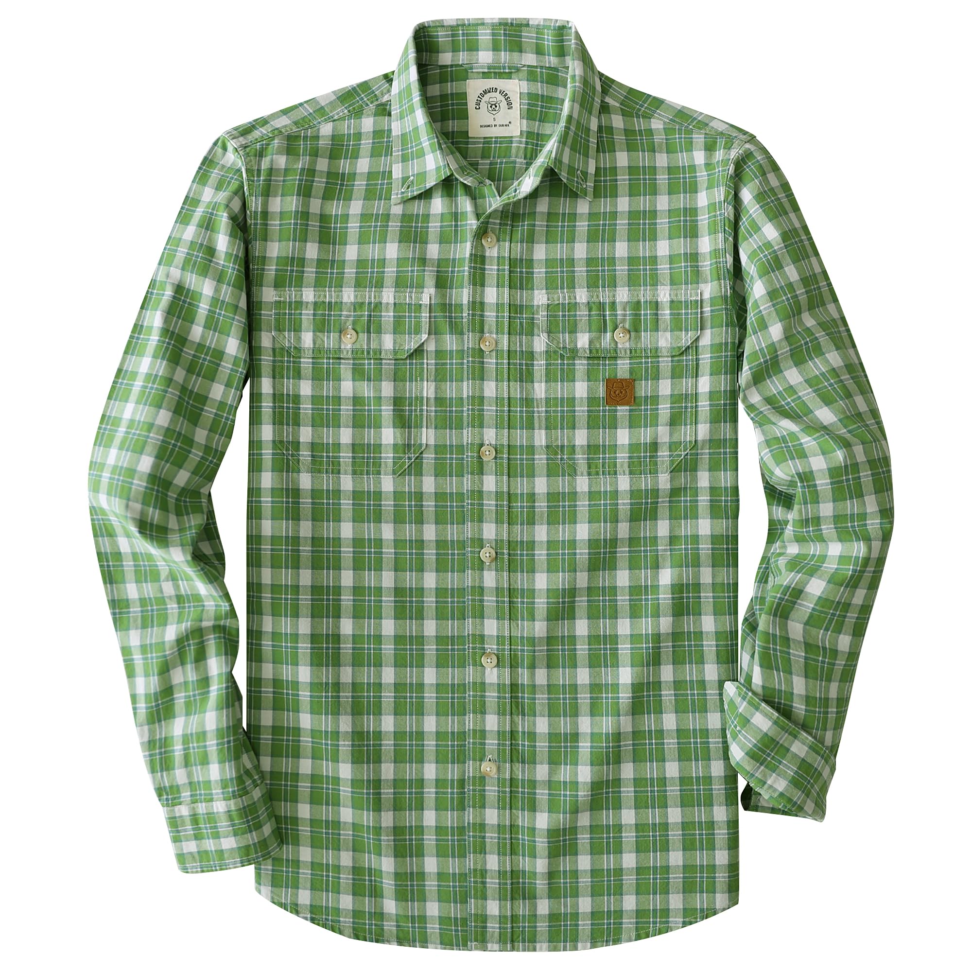 Dubinik® Chemise Homme Manches Longues en Coton