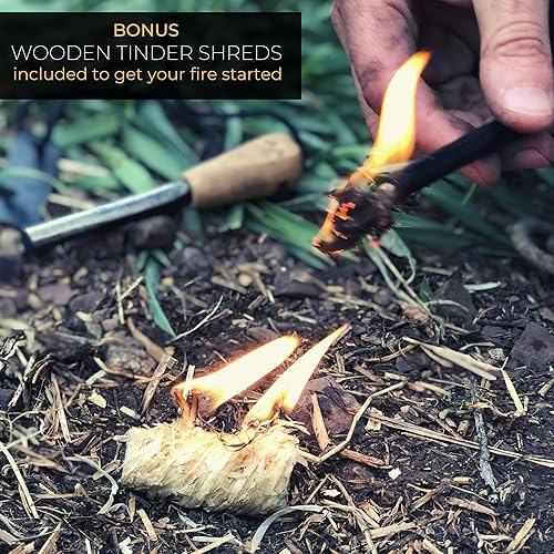 Miniatura 2 de Cuerda de yesca y fuelles para arrancar fuego, resistente a la intemperie natural, kit de fuego de emergencia impermeable para fogatas, estufas y