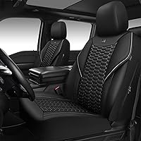 Vista 10 de CAR PASS Juego completo de fundas para asientos de coche de malla de espuma 3D de cuero, fundas para asientos de coche de malla transpirable