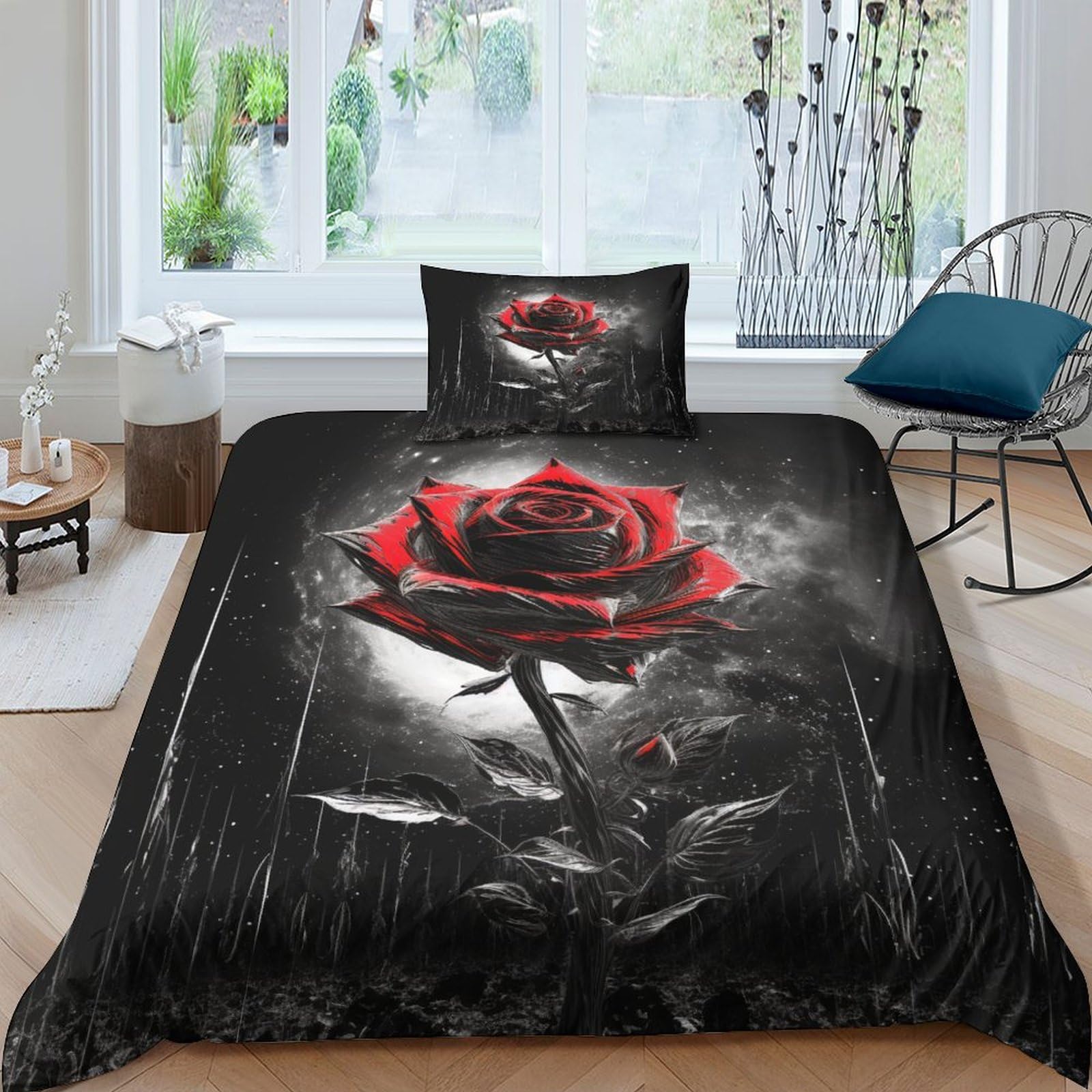 Housse de couette 3D romance amoureuse pour créer un nid douillet