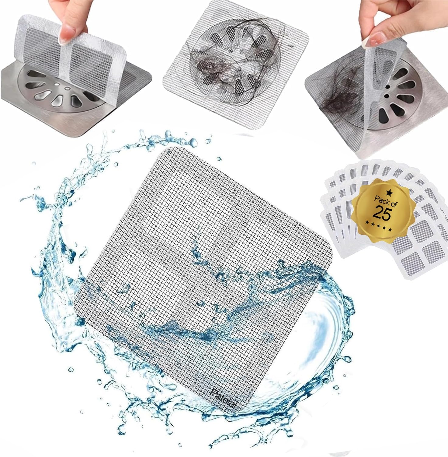 Disposable Shower Drain Cover | 25 Psc | for Kitchen Basin, Bathroom, Drainer mesh net Filter Cover, wash Basin | Waterproof | Multipurpose | Insect, Hair Jali for Drain | Pack of 25 (B0DD3RPKKD) Amazon Price History, Amazon Price Tracker